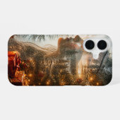 Christmas Tree Double Exposure Portrait Phone Case iPhone 16ケース (裏面横)
