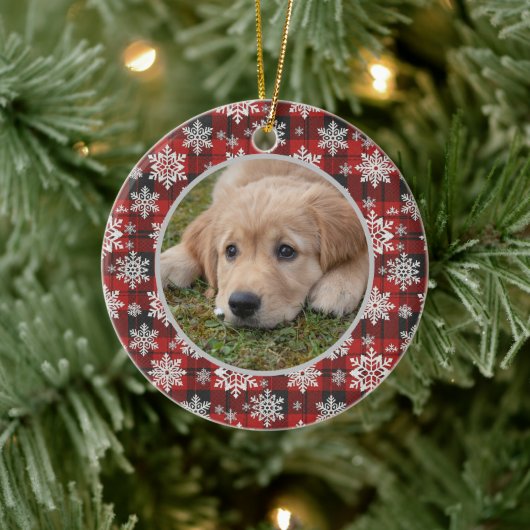 Christmas Tree Editable Pet Photo Decoration セラミックオーナメント (ツリー)