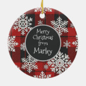 Christmas Tree Editable Pet Photo Decoration セラミックオーナメント (裏面)