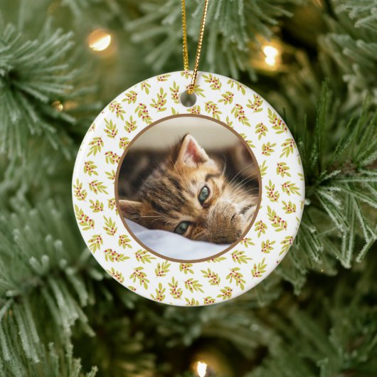 Christmas Tree Editable Pet Photo Decoration セラミックオーナメント (ツリー)