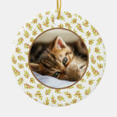 Christmas Tree Editable Pet Photo Decoration セラミックオーナメント (正面)