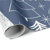 Christmas Tree - Evergreen Tree - Pine Tree Blue ラッピングペーパー (ロールコーナー)