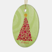 Christmas Tree Family Name Ornament Keepsake セラミックオーナメント (左)