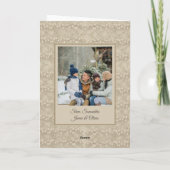 Christmas Tree Family Photo Greeting Card カード (裏面)