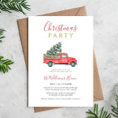 Christmas Tree & Farm Truck Christmas Party 招待状