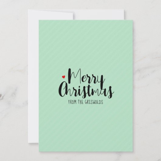 Christmas Tree Faux Embossed Distressed Green シーズンカード (裏面)