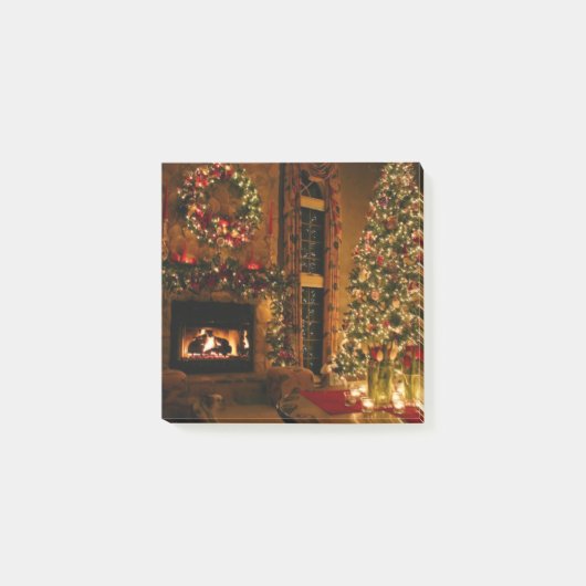 Christmas tree fireplace ポストイット (正面)