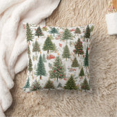 Christmas tree forest, original design クッション (ブランケット)