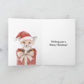 Christmas Tree Fox in a Box カード (内部)