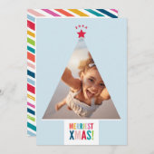 CHRISTMAS TREE frame festive fun modern minimal シーズンカード (正面/裏面)