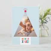 CHRISTMAS TREE frame festive fun modern minimal シーズンカード (スタンド正面)
