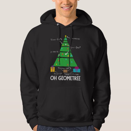 Christmas Tree Geometree Geometry Funny Math Teach パーカ (正面)