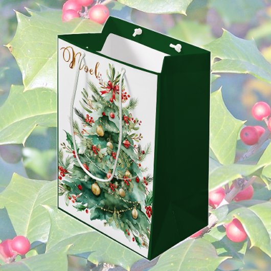 Christmas Tree Gift Bag ミディアムペーパーバッグ