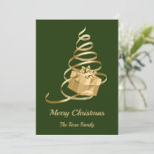 Christmas Tree Gift Flat Holiday Card シーズンカード (スタンド正面)