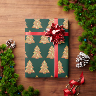 Christmas tree gift wrap ラッピングペーパー