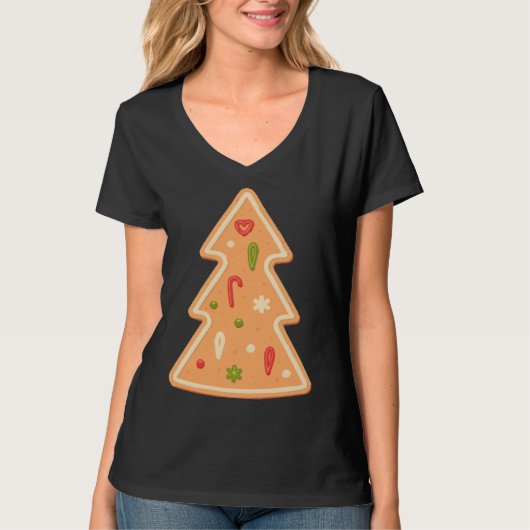 Christmas Tree Gingerbread cake Xmas Tシャツ (正面)