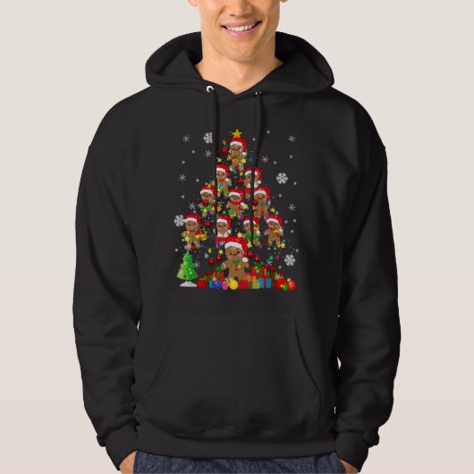 Christmas Tree Gingerbread Christmas Santa Gingerb パーカ (正面)
