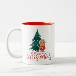 Christmas Tree Gingerbread Holiday Mug  ツートーンマグカップ