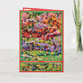 Christmas Tree glitter sparkle red green beads カード (裏面)