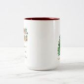 Christmas Tree Gold Glitter Modern Gift, White  ツートーンマグカップ (中央)