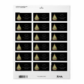 Christmas Tree Greenery & Berry New Address  ラベル (フルシート)