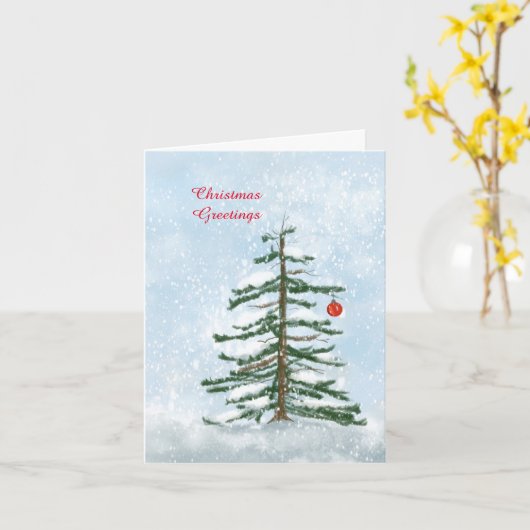 Christmas Tree Greeting Card カード (黄色い花)