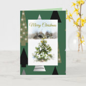 Christmas Tree Greeting Card カード (黄色い花)