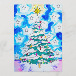 Christmas Tree Greeting Card 招待状
