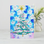 Christmas Tree Greeting Card 招待状 (スタンド正面)