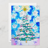Christmas Tree Greeting Card 招待状 (正面/裏面)