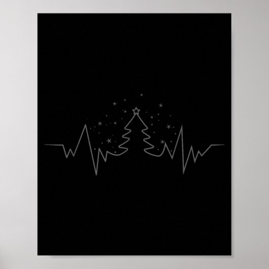 Christmas Tree Heartbeat Funny For Xmas Lovers  ポスター (正面)