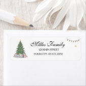 Christmas Tree  Holiday  Address Label ラベル (インサイチュ)