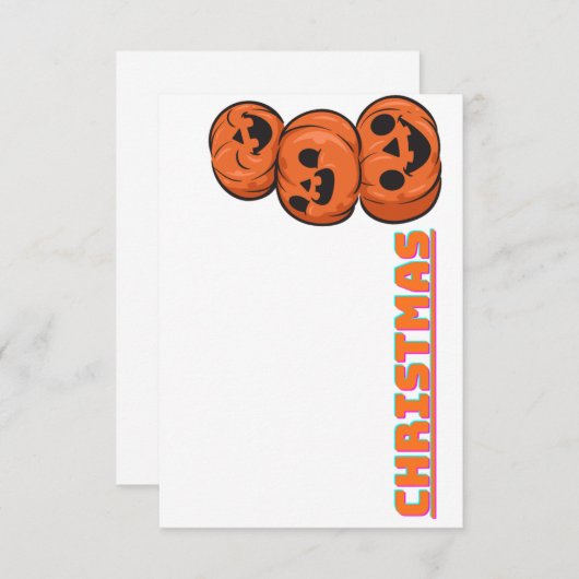 Christmas Tree Holiday Card Envelope 出欠カード (正面/裏面)