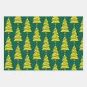 Christmas Tree Holiday Gift Set Wrapping Paper ラッピングペーパーシート (正面3)