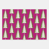 Christmas Tree Holiday Gift Set Wrapping Paper ラッピングペーパーシート (正面2)