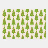 Christmas Tree Holiday Gift Set Wrapping Paper ラッピングペーパーシート (正面)