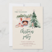 Christmas Tree Holiday Party Invitation 招待状 (正面)
