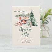 Christmas Tree Holiday Party Invitation 招待状 (スタンド正面)