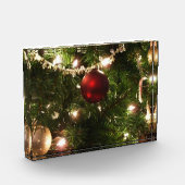 Christmas Tree I Holiday Pretty Green and Red フォトブロック (左)