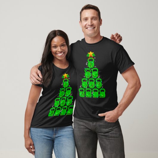 Christmas Tree Kettlebell Xmas Gym Workout Fitness Tシャツ (ユニセックス)