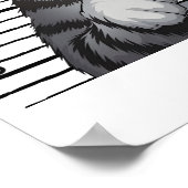 Christmas Tree Killer Funny Cat  ポスター (角)