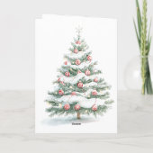 Christmas Tree Kitten Peppermint カード (裏面)