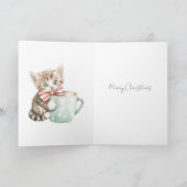 Christmas Tree Kitten Peppermint カード (内部)