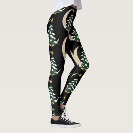 Christmas Tree Leggings Girl's Women's レギンス (右)