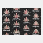 Christmas Tree Leopard Funny Xmas Holiday ラッピングペーパーシート (正面)