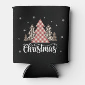 Christmas Tree Leopard Funny Xmas Holiday  缶クーラー (正面)