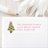 Christmas Tree Leopard Ornament ラベル (インサイチュ)