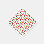 Christmas Tree Lights Bulb Pattern Paper Napkins スタンダードカクテルナプキン (角)