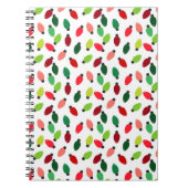 Christmas Tree Lights Bulbs Cover Notebook Journal ノートブック (正面)