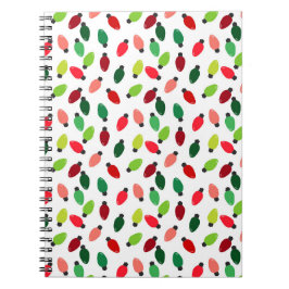 Christmas Tree Lights Bulbs Cover Notebook Journal ノートブック